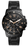 Fossil Grant Sport Chronograph Black Dial Black Steel Strap Watch for Men - FS5374 Authentic Buy Shop Now