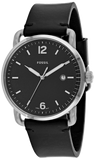 Fossil The Commuter Black Dial Black Leather Strap Watch for Men - FS5406 Authentic Buy Shop Now