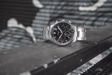 Fossil Goodwin Chronograph Black Dial Silver Steel Strap Watch for Men - FS5412 Authentic Buy Shop Now