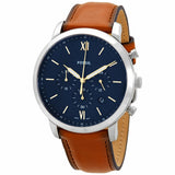 Fossil Neutra Chronograph Blue Dial Brown Leather Strap Watch for Men - FS5453 Authentic Buy Shop Now