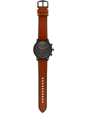 Fossil Goodwin Luggage Chronograph Black Dial Brown Leather Strap Watch for Men - FS5501 Authentic Buy Shop Now