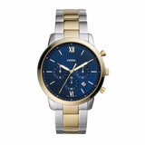 Fossil Neutra Chronograph Blue Dial Two Tone Steel Strap Watch for Men - FS5706 Authentic Buy Shop Now