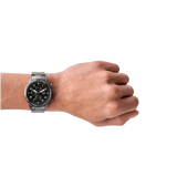 Fossil Retro Pilot Chronograph Black Dial Grey Steel Strap Watch for Men - FS5834 Authentic Buy Shop Now