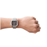 Fossil Retro Analog-Digital Black Dial Silver Steel Strap Watch for Men - FS5890 Authentic Buy Shop Now