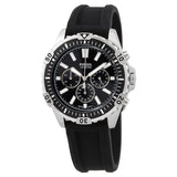 Fossil Garrett Chronograph Black Dial Black Rubber Strap Watch for Men - FS5624 Authentic Buy Shop Now