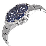 Fossil Garrett Chronograph Blue Dial Silver Steel Strap Watch for Men - FS5623 Authentic Buy Shop Now