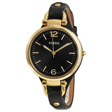 Fossil Georgia Black Dial Black Leather Strap Watch for Women - ES3148 Authentic Buy Shop Now