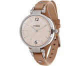 Fossil Georgia Bone Grey Dial Beige Leather Strap Watch for Women - ES2830 Authentic Buy Shop Now