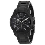 Fossil Grant Chronograph Black Dial Black Steel Strap Watch for Men - FS4832 Authentic Buy Shop Now