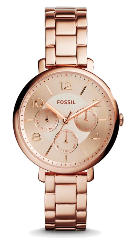 Fossil Jacqueline Rose Gold Dial Rose Gold Steel Strap Watch for Women - ES3665 Authentic Buy Shop Now
