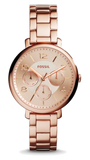Fossil Jacqueline Rose Gold Dial Rose Gold Steel Strap Watch for Women - ES3665 Authentic Buy Shop Now