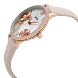 Fossil Jacqueline Three Hand Mother of Pearl Dial Pink Leather Strap Watch for Women - ES4671 Authentic Buy Shop Now