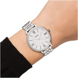 Fossil Jacqueline White Dial Silver Steel Strap Watch for Women - ES3433 Authentic Buy Shop Now