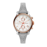 Fossil Original Boyfriend White Dial Light Blue Leather Strap Watch for Women - ES4045 Authentic Buy Shop Now