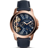 Fossil Grant Twist Multifunction Blue Dial Blue Leather Strap Watch for Men - ME1162 Authentic Buy Shop Now