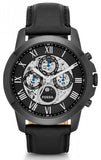 Fossil Grant Automatic Black Dial Black Leather Strap Watch for Men - ME3028 Authentic Buy Shop Now