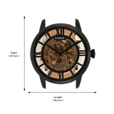 Fossil Townsman Automatic Skeleton Brown Dial Brown Leather Strap Watch for Men - ME3098 Authentic Buy Shop Now