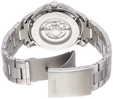 Fossil Grant Automatic Skeleton Black Dial Silver Steel Strap Watch for Men - ME3103 Authentic Buy Shop Now