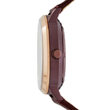 Fossil Vintage Muse Automatic Skeleton Maroon Dial Maroon Leather Strap Watch for Women - ME3137 Authentic Buy Shop Now