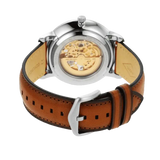 Fossil Neutra Automatic Luggage Skeleton Blue Dial Brown Leather Strap Watch for Men - ME3160 Authentic Buy Shop Now