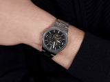 Fossil Forrester Automatic Skeleton Black Dial Silver Steel Strap Watch for Men - ME3180 Authentic Buy Shop Now