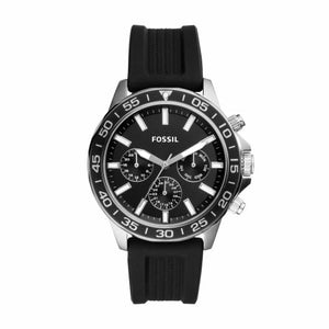 Fossil Bannon Multifunction Black Dial Black Silicone Strap Watch for Men - BQ2494 Authentic Buy Shop Now