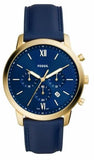 Fossil The Minimalist 3H Analog Blue Dial Blue Leather Strap Watch for Men - FS5789 Authentic Buy Shop Now