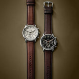 Fossil Neutra Chronograph Black Dial Brown Leather Strap Watch for Men - FS6024 Authentic Buy Shop Now