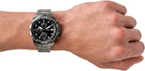 Fossil Bronson Chronograph Black Dial Silver Steel Strap Watch for Men - FS5710 Authentic Buy Shop Now