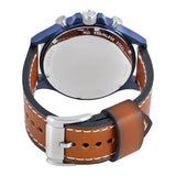 Fossil Nate Chronograph Navy Blue Dial Brown Leather Strap Watch for Men - JR1504 Authentic Buy Shop Now
