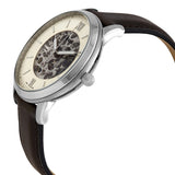 Fossil Neutra Automatic Skeleton White Dial Brown Leather Strap Watch for Men - ME3184 Authentic Buy Shop Now