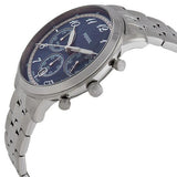 Fossil Neutra Chronograph Blue Dial Silver Steel Strap Watch for Men - FS6025 Authentic Buy Shop Now