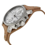 Fossil Boyfriend Chronograph White Dial Brown Leather Strap Watch for Women - ES3625 Authentic Buy Shop Now