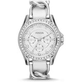 Fossil Riley White Dial White Leather Strap Watch for Women - ES3463 Authentic Buy Shop Now