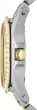 Fossil Riley White Dial Two Tone Steel Strap Watch for Women - ES3204 Authentic Buy Shop Now