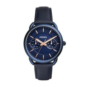 Fossil Tailor Blue Dial Blue Leather Strap Watch for Women - ES4092 Authentic Buy Shop Now
