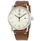 Fossil The Commuter White Dial Brown Leather Strap Watch for Men - FS5275 Authentic Buy Shop Now