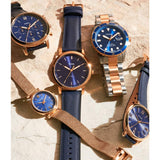 Fossil The Minimalist 3H Analog Blue Dial Blue Leather Strap Watch for Men - FS5789 Authentic Buy Shop Now