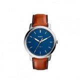 Fossil Minimalist Blue Dial Brown Leather Strap Watch for Men - FS5304 Authentic Buy Shop Now