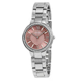 Fossil Virginia Pink Dial Silver Steel Strap Watch for Women - ES3504 Authentic Buy Shop Now
