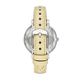 Fossil Jacqueline Three-Hand White Dial Yellow Leather Strap Watch for Women - ES4812 Authentic Buy Shop Now
