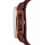 Fossil Original Boyfriend Sport Chronograph Maroon Dial Maroon Leather Strap Watch for Women - ES4114 Authentic Buy Shop Now