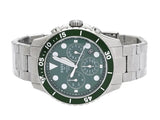 Fossil FB-03 Chronograph Green Dial Silver Steel Strap Watch for Men - FS5726 Authentic Buy Shop Now