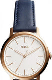 Fossil The Minimalist Slim White Dial Blue Leather Strap Watch for Men - FS5371 Authentic Buy Shop Now