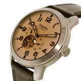 Fossil Pilot 54 Automatic Cream Dial Brown Leather Strap Watch for Men - ME3119 Authentic Buy Shop Now