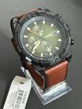 Fossil Bronson Chronograph Black Dial Brown Leather Strap Watch for Men - FS5856 Authentic Buy Shop Now