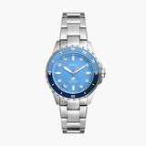 Fossil Blue Dive Three Hand Blue Dial Silver Steel Strap Watch For Women - ES5353 Authentic Buy Shop Now