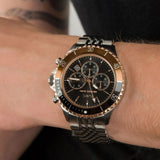 Michael Kors Bayville Chronograph Black Dial Silver Steel Strap Watch For Men - MK8725 Authentic Buy Shop Now