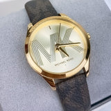 Michael Kors Jaycie Three Hand Gold Dial Brown Leather Strap Watch for Women - MK2862 Authentic Buy Shop Now