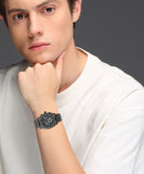 Fossil Machine Chronograph Black Dial Black Steel Strap Watch for Men - FS4552 Authentic Buy Shop Now